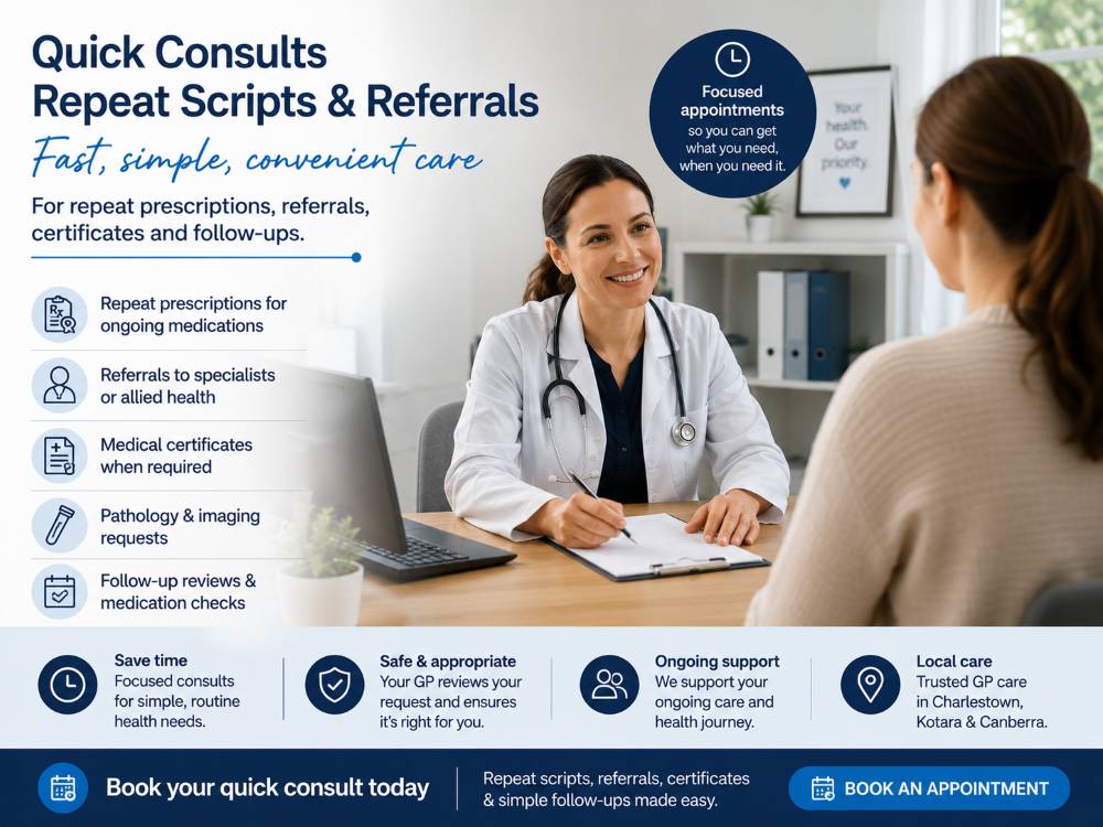 Repeat Scripts & Referrals at Smith Street Medical Centre​